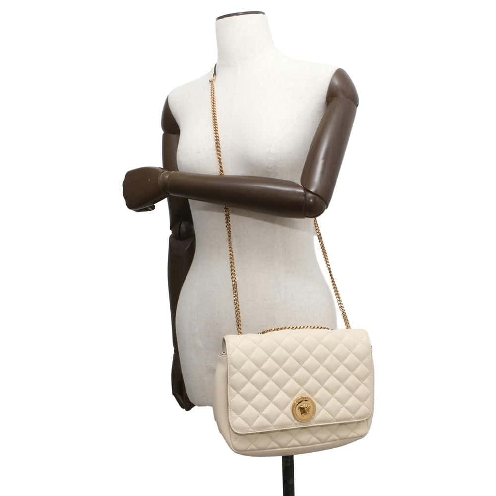 Versace Chain Shoulder Bag Medusa Quilted GIANNI White - Picture 5 of 7